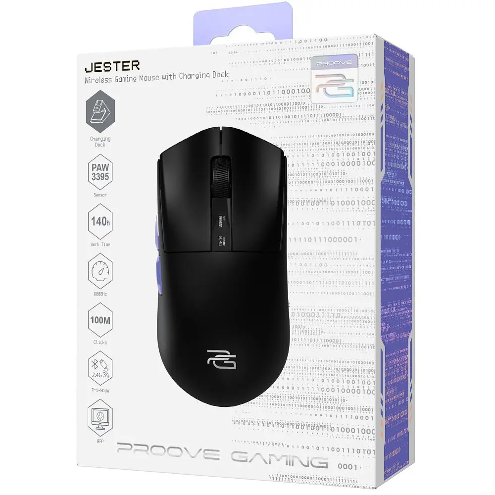 Бездротова ігрова миша Proove Gaming Jester 8K with Charging Dock, в асортименті - фото 2