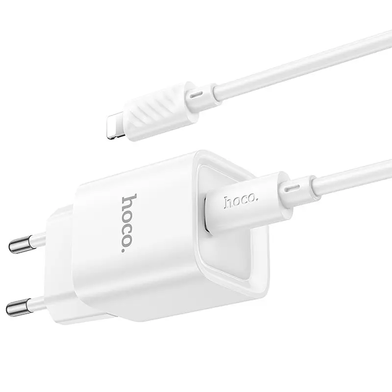 МЗП Hoco C146A Charm PD20W (1USB-C) + кабель Type-C to Lightning White - фото 6
