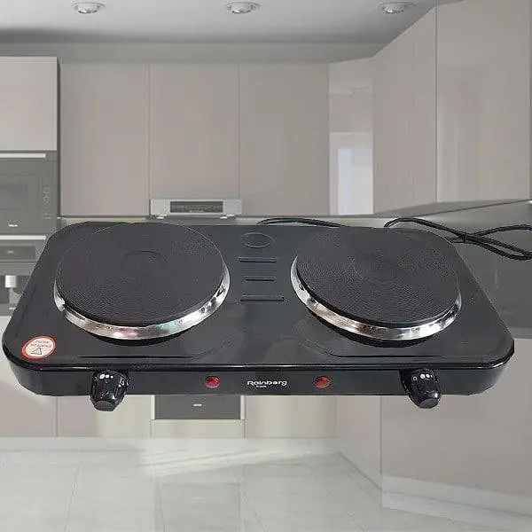 Електроплита Rainberg 2400 Вт 1200 Вт + 1200 Вт RB-999 - фото 2