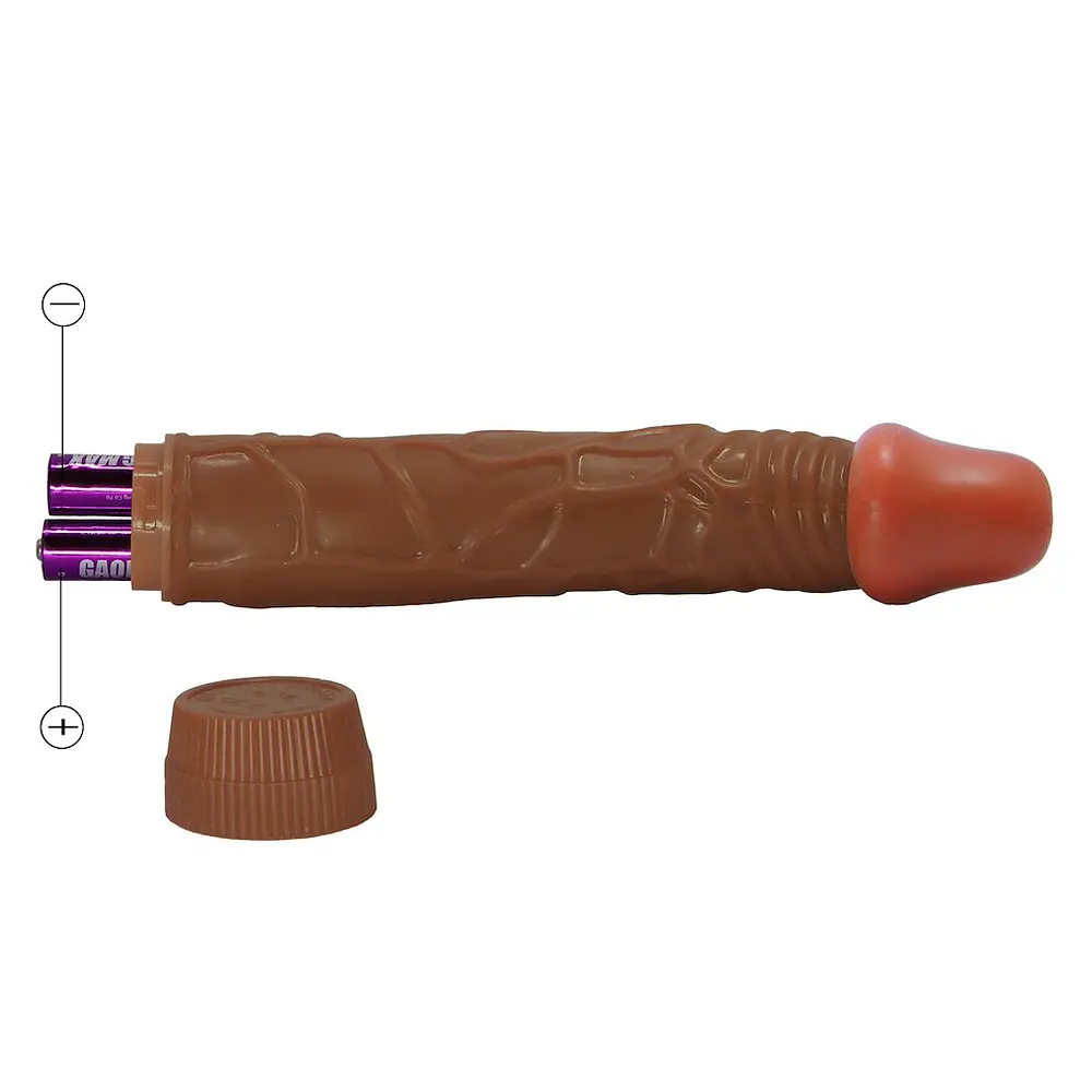 Реалистичный вибратор Baile Barbara Bob 8.8'' 22.5 см коричневый - фото 2