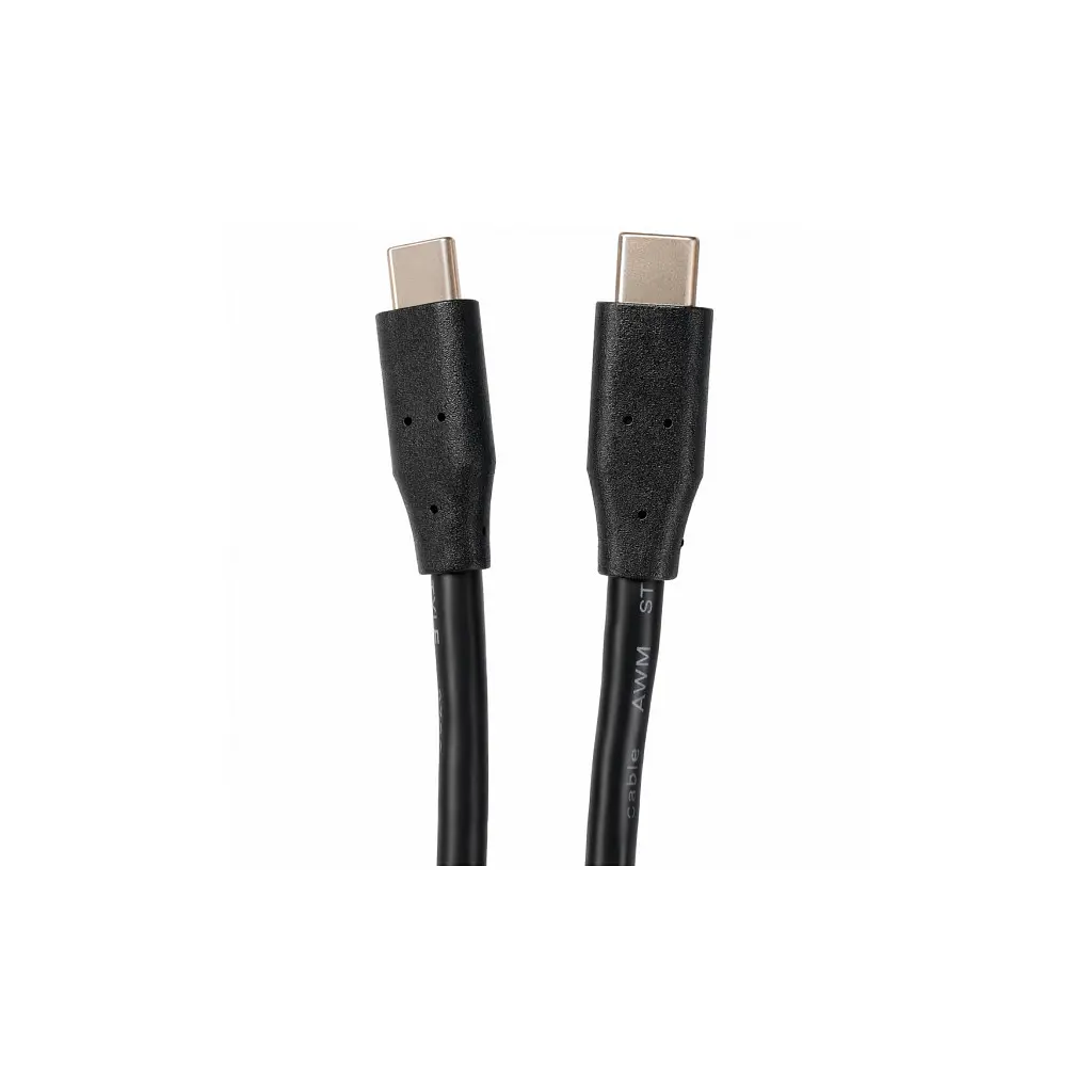 Кабель для передавання даних Kingda USB-C to USB-C 60W 1.0 m black (KD-UCUC3002-1m)