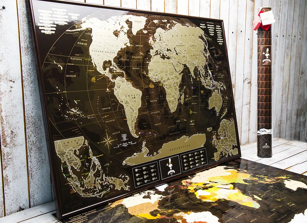 Скретч карта світу у тубусі подарункова My Map Chocolate edition - фото 2