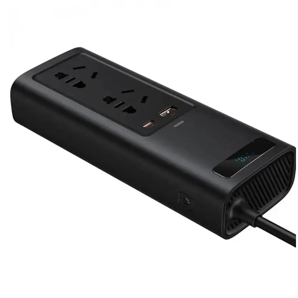 Автомобільний інвертор Baseus In-car Inverter 150W (220V CN/EU) Black - фото 3
