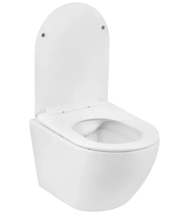 Унітаз підвісний безобідковий Kroner Harz WHI523632 RIMLESS з сидінням (KH523632WHIR) (CV032969) - фото 2