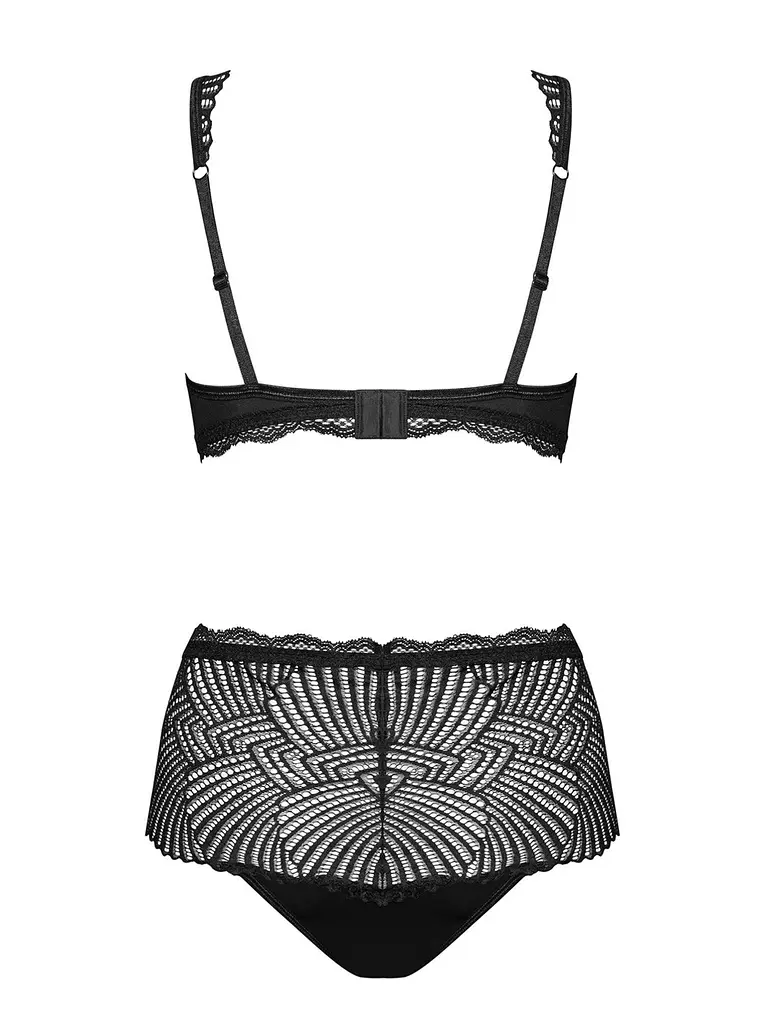 Комплект білизни Obsessive Klarita S/M чорний - фото 6