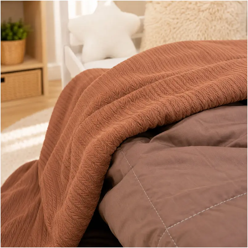 Плед дитячий MirSon Premium Pique Brown 60х80 см (2200013893615) - фото 7