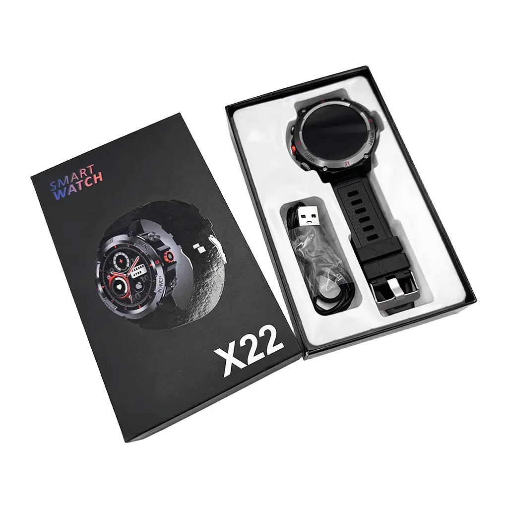 Смарт-годинник IWO X22 1.46". 330 mAh, IP68 Black - фото 2