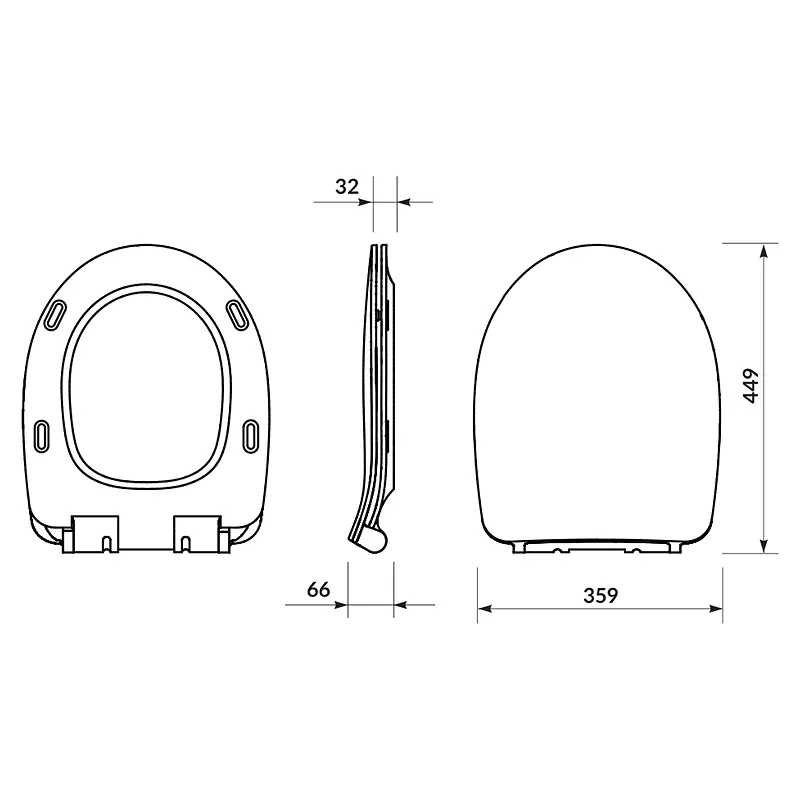 Унитаз-компакт 705 Cersanit Cersania SimpleOn 011 3/6 с сиденьем duraplast Slim Soft Close K119-001 - фото 4
