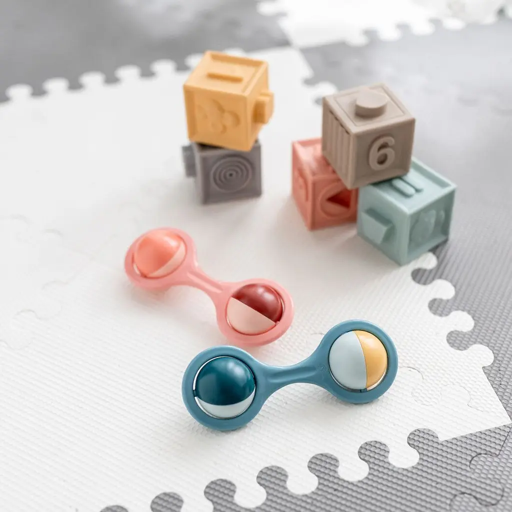 Брязкальце Canpol babies Штанга, з рухомими елементами, рожевий (56/153_pin) - фото 5