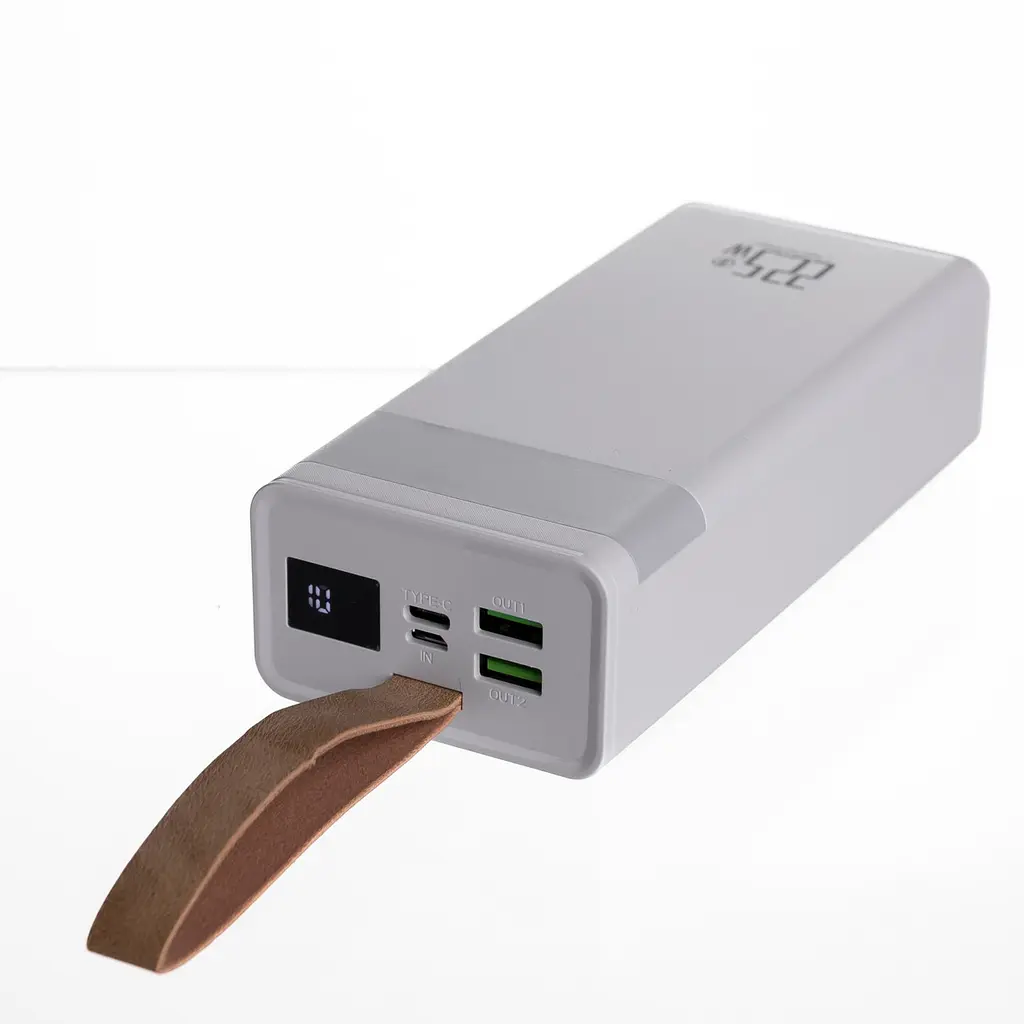 Повербанк 30000 mAh с быстрой зарядкой и фонариком 22.5 Вт powerbank зарядка для телефона гаджетов Белый ZoroxHP-N50 - фото 5