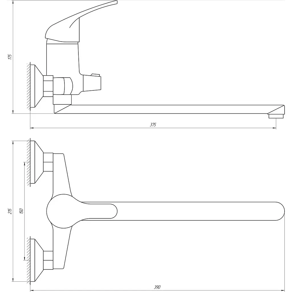 Смеситель для ванны Globus Lux Solly GLSO-208 - фото 4