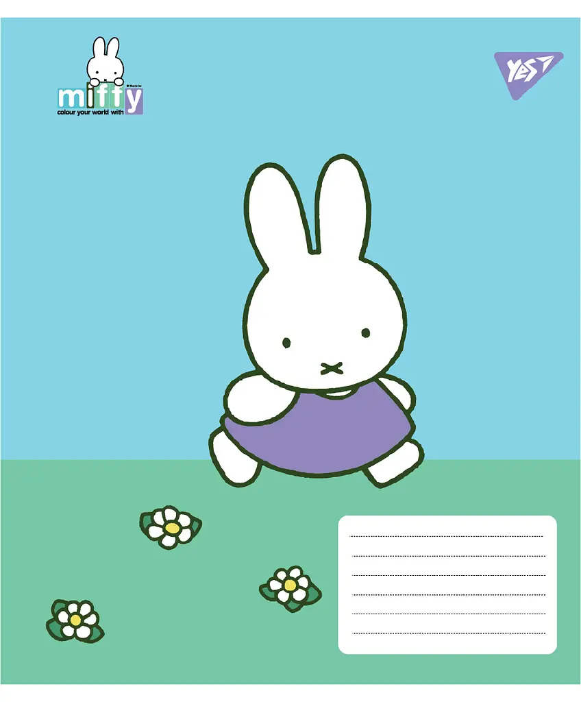 Набір зошитів шкільних YES А5/12 клітинка Miffy Spring 25 шт (767624) - фото 5