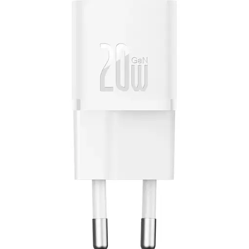 Мережевий зарядний пристрій Baseus GaN5 Fast Charger Mini 1C 20W White (CCGN050102) [105945] - фото 2