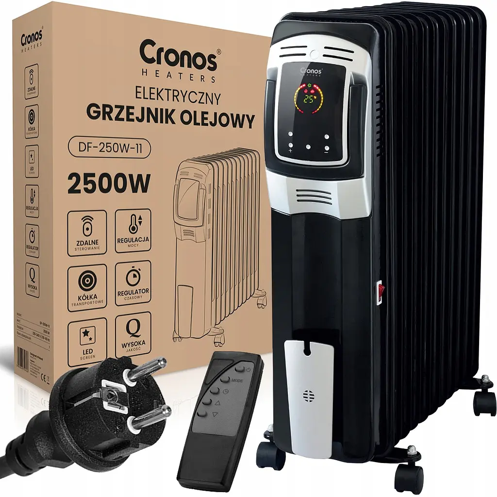 Масляный обогреватель Cronos Heaters радиатор 2500 Вт - фото 2