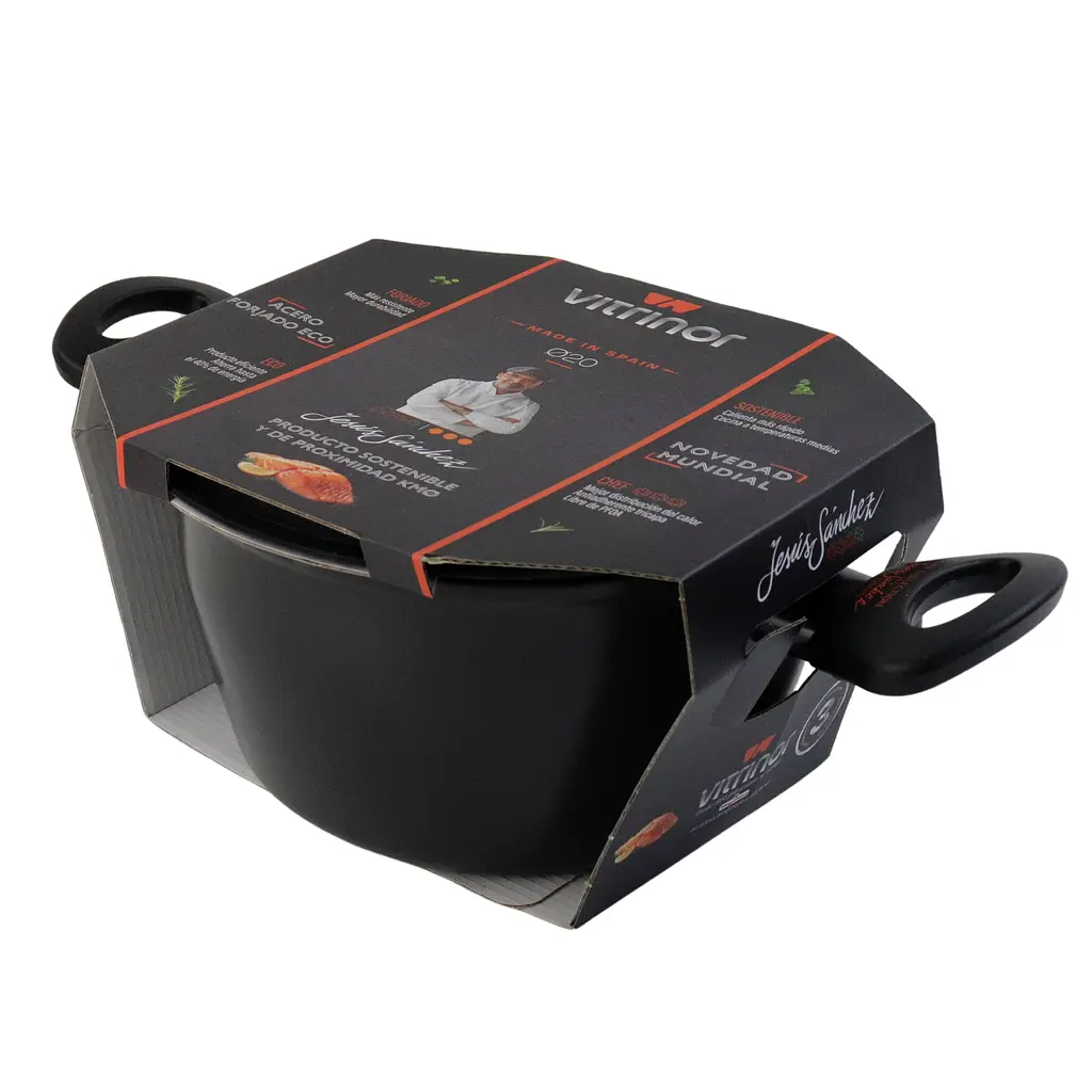Каструля з кришкою CHEF COLLECTION із антипригарним покриттям VITRINOR 20 см 2.8 л - фото 3