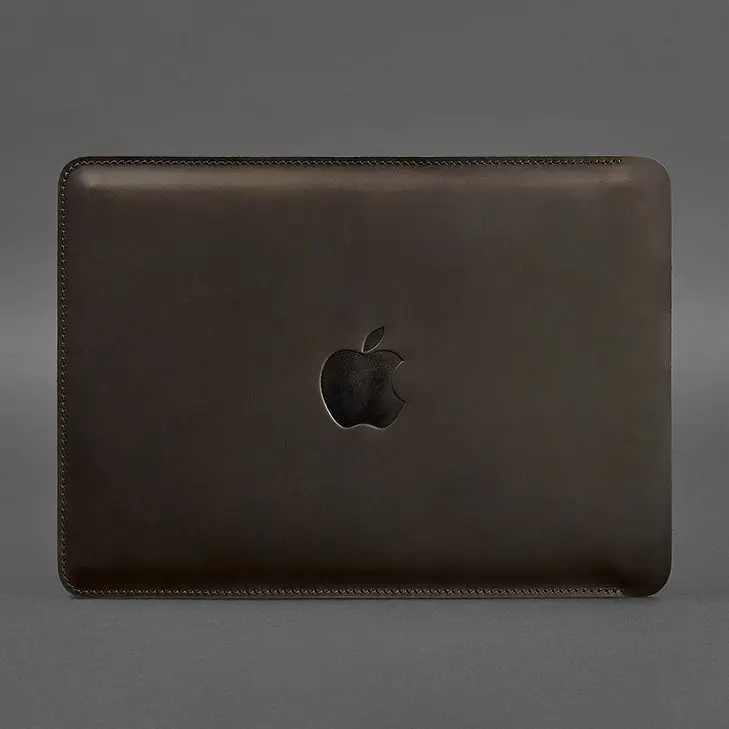 Кожаный чехол BlankNote для MacBook 15-16 Темно-коричневый - фото 3