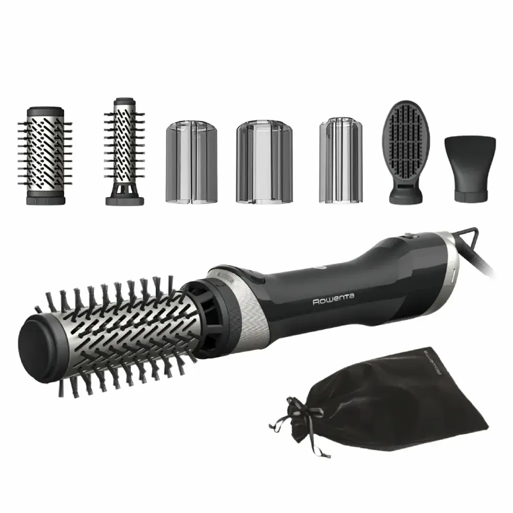 Фен-щетка Renewal Brush Active, 1000Вт, 3 режима, иониз-я, холл. обдув, оборот. насадка, 5 нас ROWENTA teh0017597 - фото 2
