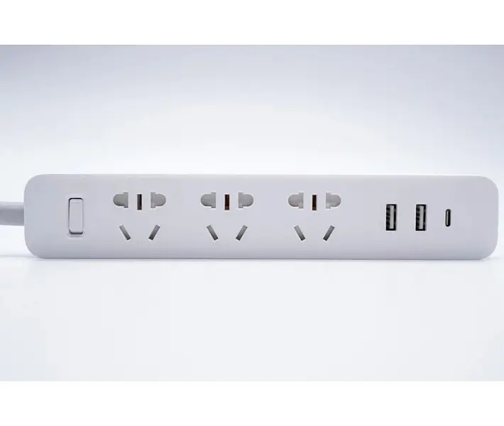 Мережевий подовжувач Mi Power Strip 20W Fast Charge (3 sockets +2 USB + 1 TypeC) - фото 6