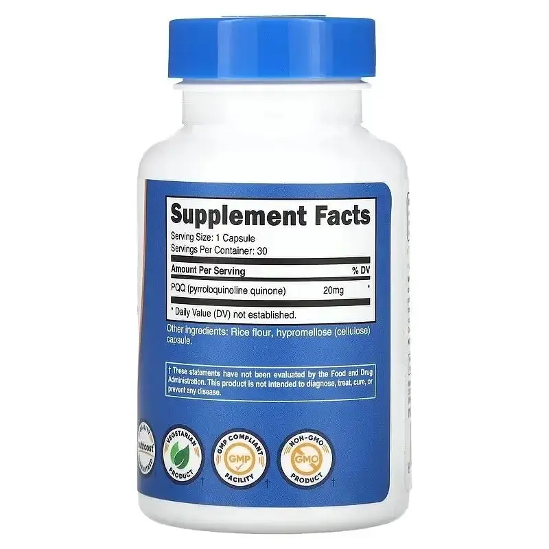 Пірролохінолінхінон PQQ Nutricost 20 мг 30 капсул - фото 2