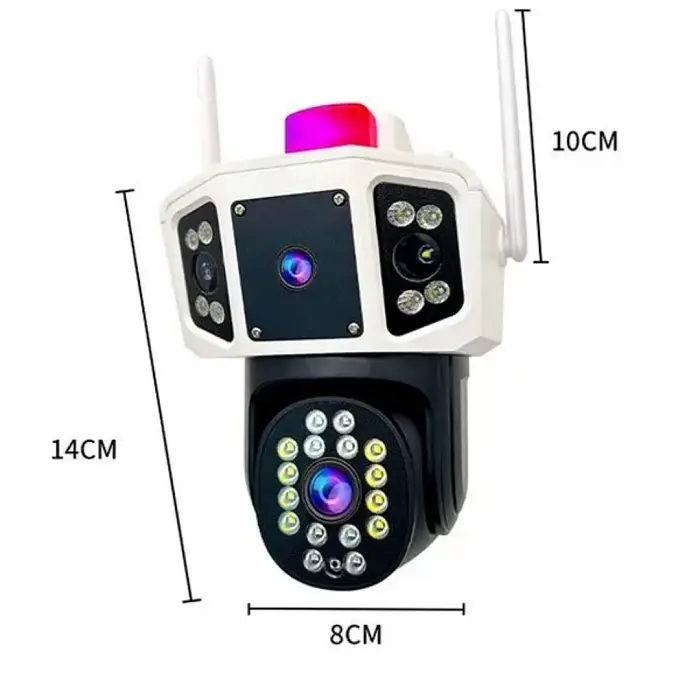 Уличная поворотная камера видеонаблюдения 2 объектива WiFi 3MP FullHD YC101 IP - фото 8