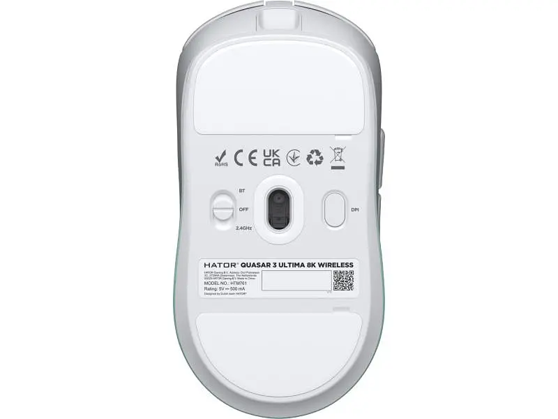 Миша Hator Quasar 3 ULTIMA 8K Wireless white/mint (HTM761) - фото 5