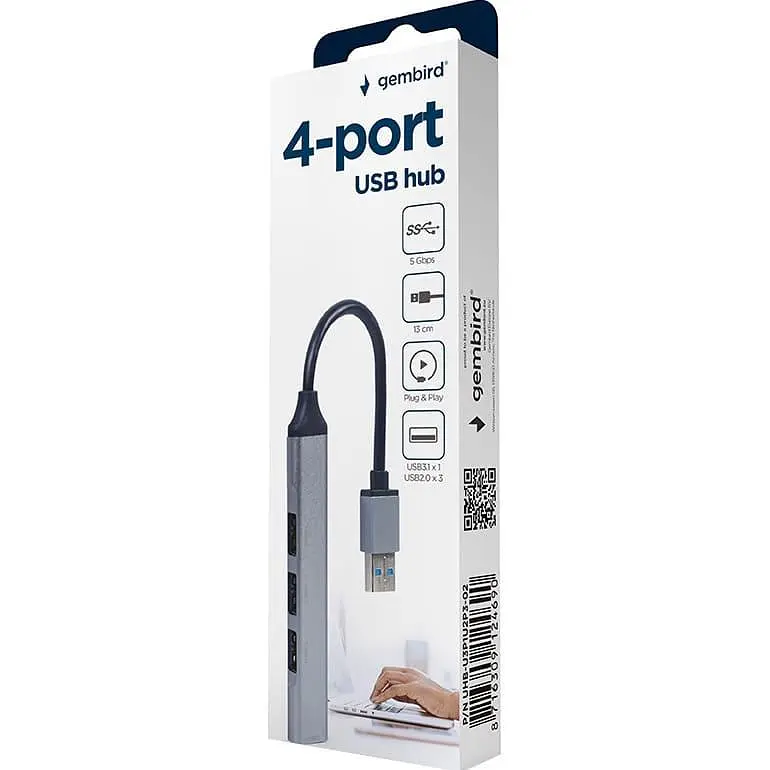 USB-Хаб Gembird USB-A на 4x-USB (UHB-U3P1U2P3-02) - фото 3
