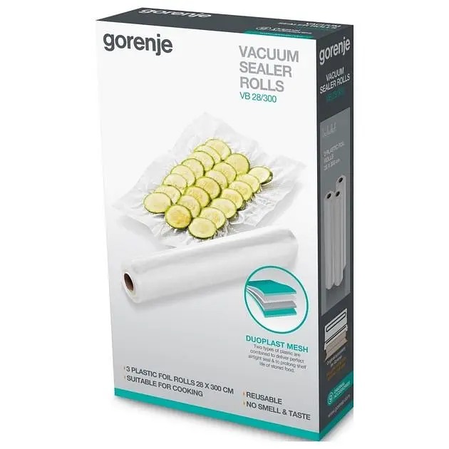 Пакети вакуумні GORENJE VB 28/300 рулон 28 см х 3 м (3 шт) - фото 5