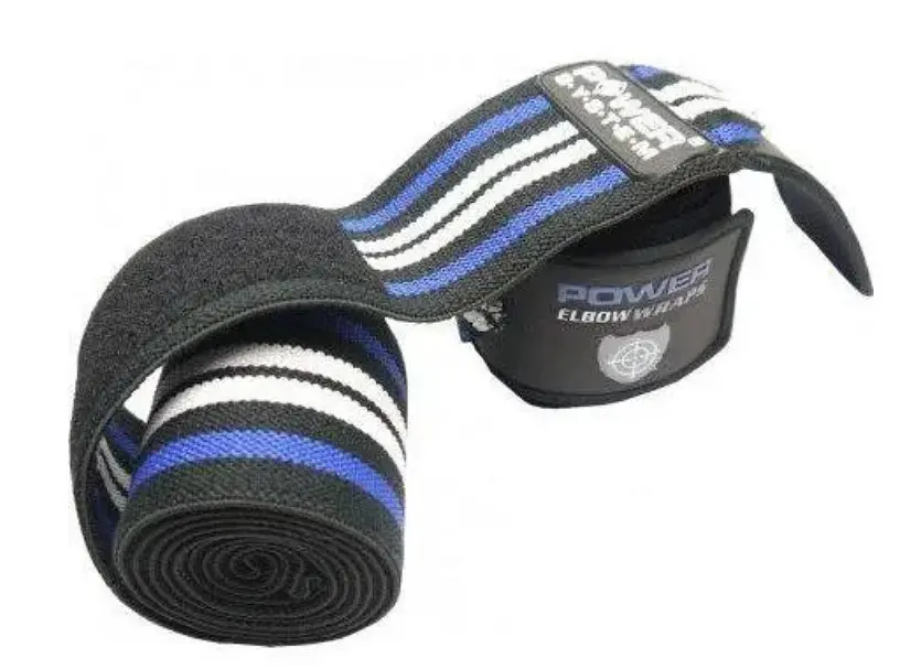 Бинти на коліна Power System PS-3700 Knee Wraps Blue/Black (пара) (PS-3700_Blue-Black) - фото 2