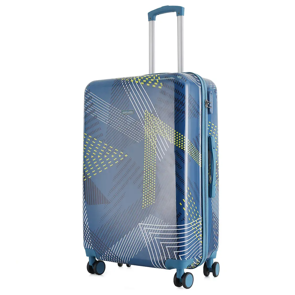 Валіза велика Semi Line 28 дюймів (L) Polycarbonate/ABS-Plastic Blue Pattern (T5652-3)