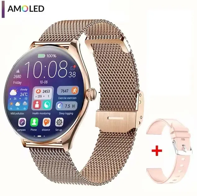 Смарт-годинник Smart Watch MT55 Gold 2 ремінця - фото 2