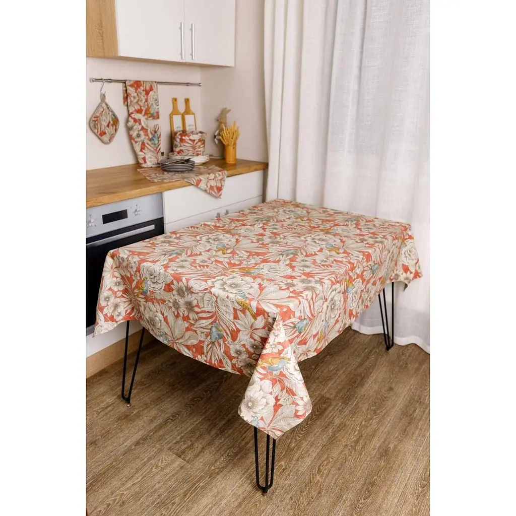 Скатерть Прованс Птичка на терракоте 220x133 см (34771) - фото 7