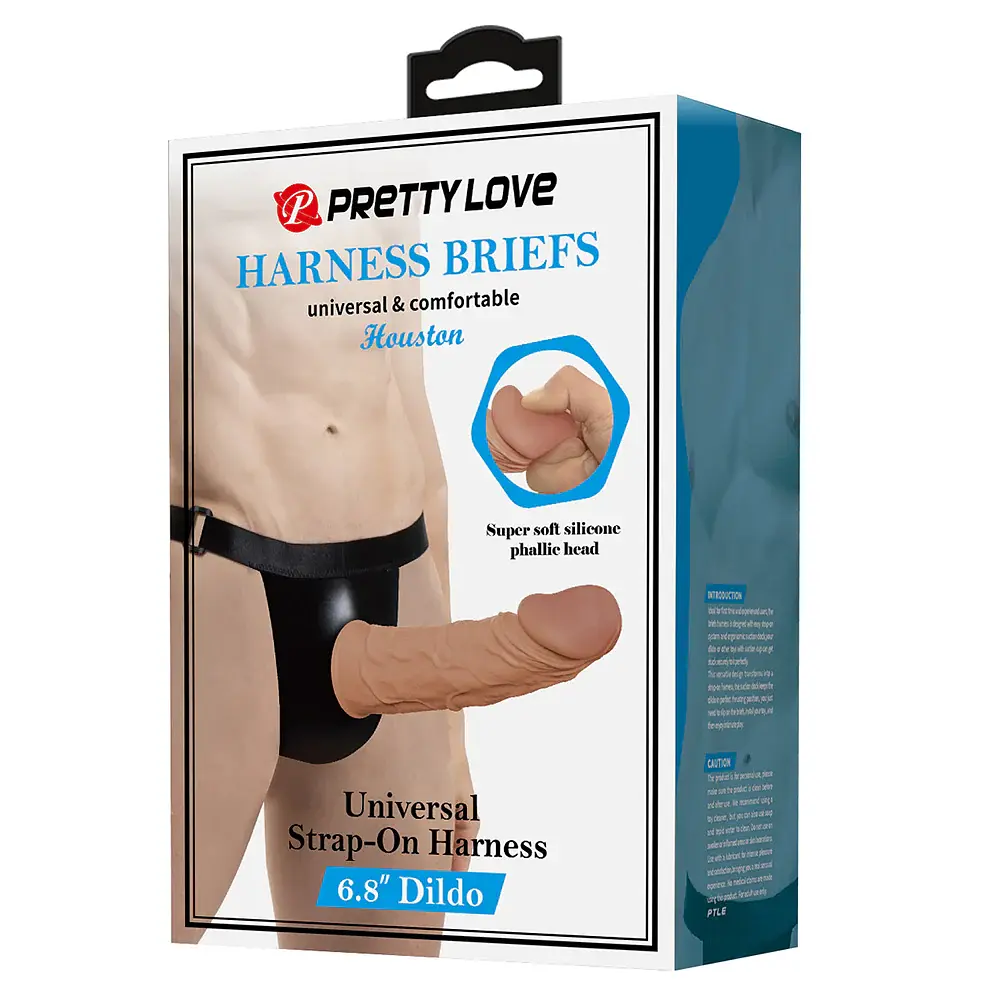 Страпон Pretty Love Harness Briefs Houston 6.8 - фото 6