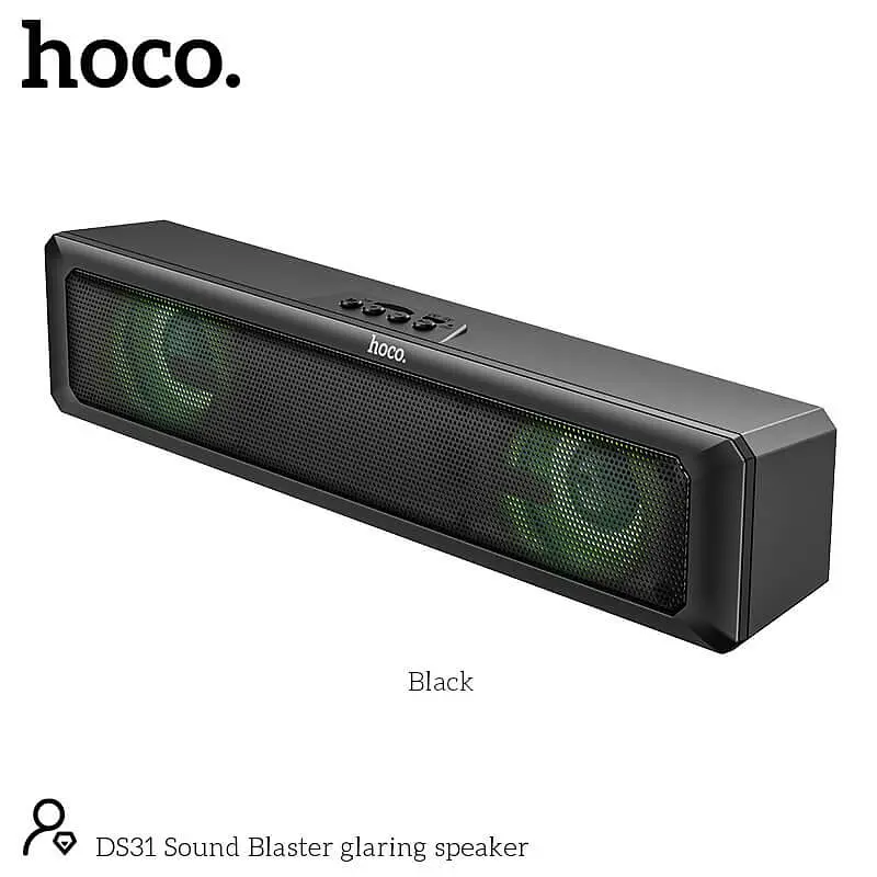 Акустика-колонка Hoco DS31 Sound Blaster gharing speaker RGB бездротова 6 ватів - фото 3