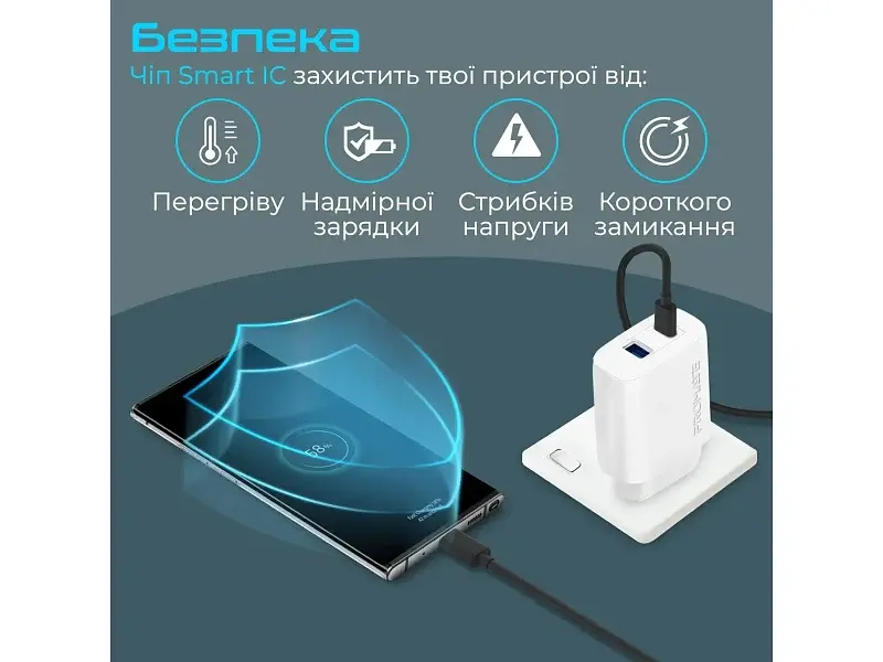 Мережевий зарядний пристрій Promate BiPlug 2 White - фото 4