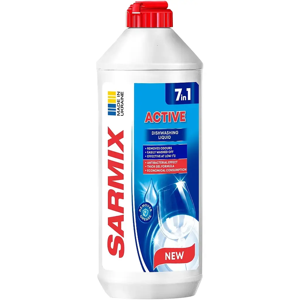Засіб для ручного миття посуду Sarmix Active 900 мл (4820268103604)