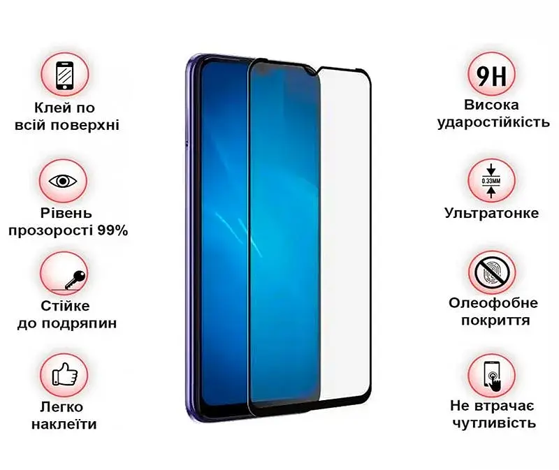 Скло захисне BeCover Tecno Spark Go 2022 (KG5m) Black (708165) - фото 2