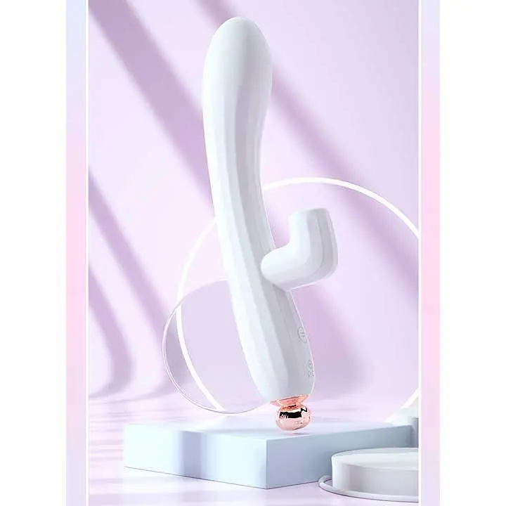 Білий вакуумний вібратор-кролик LILO "Emily" USB - Вібратори - фото 3