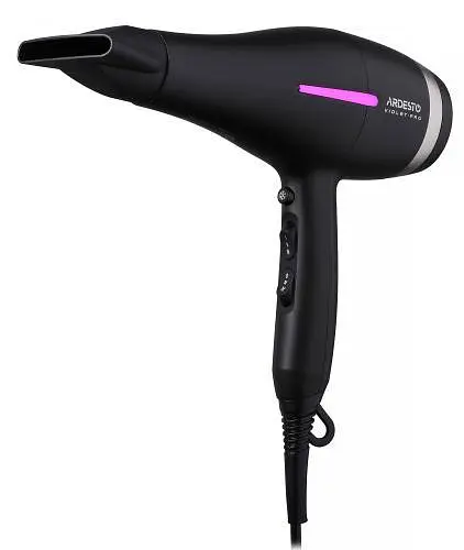 Фен Ardesto HD-Y223PRO, чорний, 2200W, 2 швидкості, 3 режими