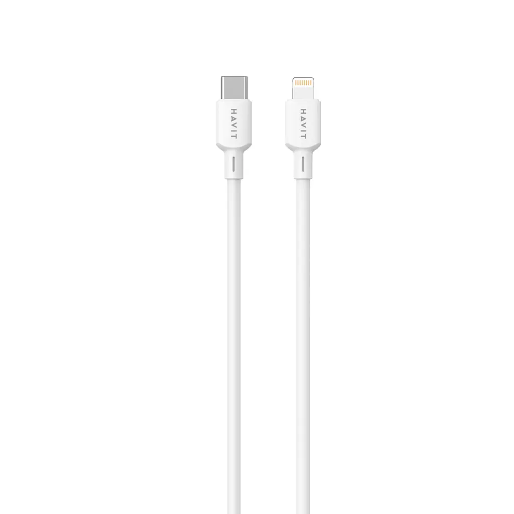 Кабель USB-C - Lightning Havit CBX311 PD30W 3A 2 м білий (HV-CBX311-WH)