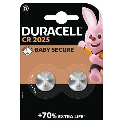 Батарейка Duracell CR 2025 специальная литиевая типа таблетка 2025 3V 2 шт. в упаковке (5000394203907 / 5008922) - фото 2