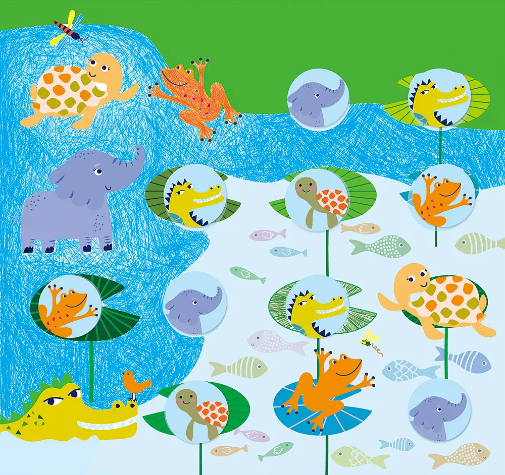 Набір для творчості Avenir Джунглі 3 в 1, розмальовка з міні-іграми (CH201741) - фото 7