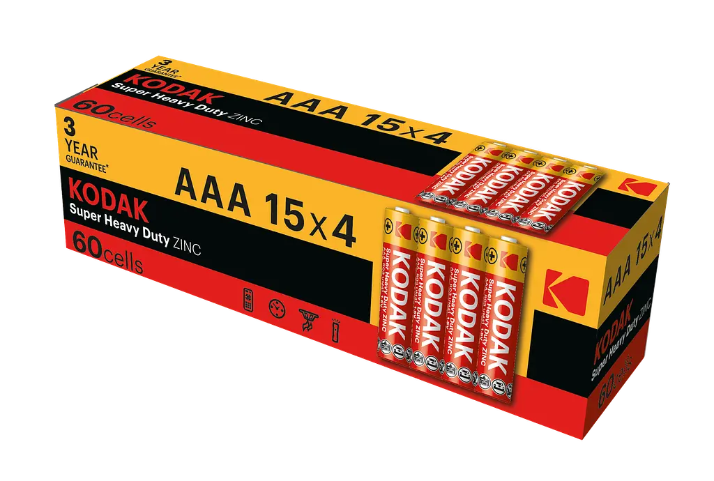 Батарейка Kodak EXTRA HEAVY DUTY R3 коробка 1x4 шт. (6409674) - фото 2