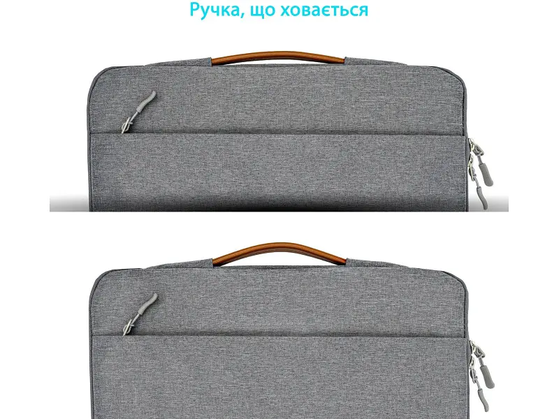 Чохол-сумка для ноутбука Grand-X SLX 14″ Grey (SLX-14G) - фото 2