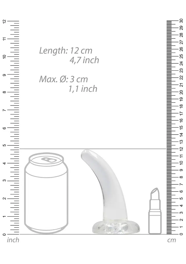 Фалоімітатор RealRock Non Realistic Dildo with Suction Cup 4.5, 11.5 см - фото 4