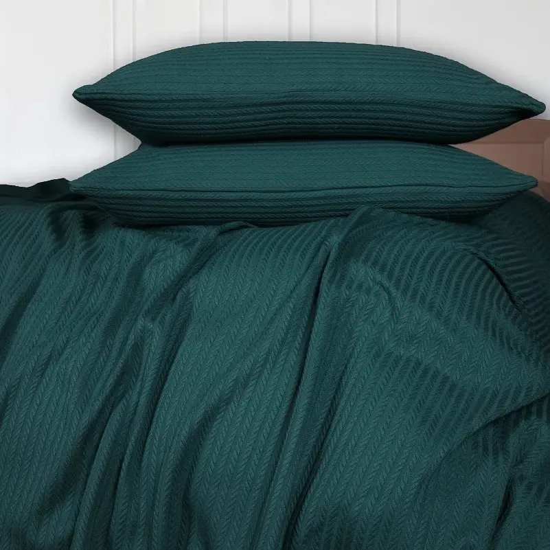 Покривало з наволочками MirSon №10-05 Arrowline Emerald (2200010404449) - фото 4
