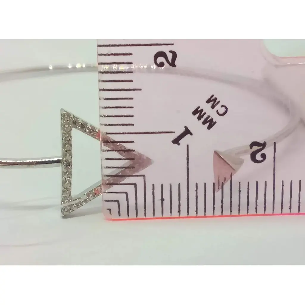 Срібний жорсткий браслет Qvaliz з фіанітами. 905-00874 - фото 4