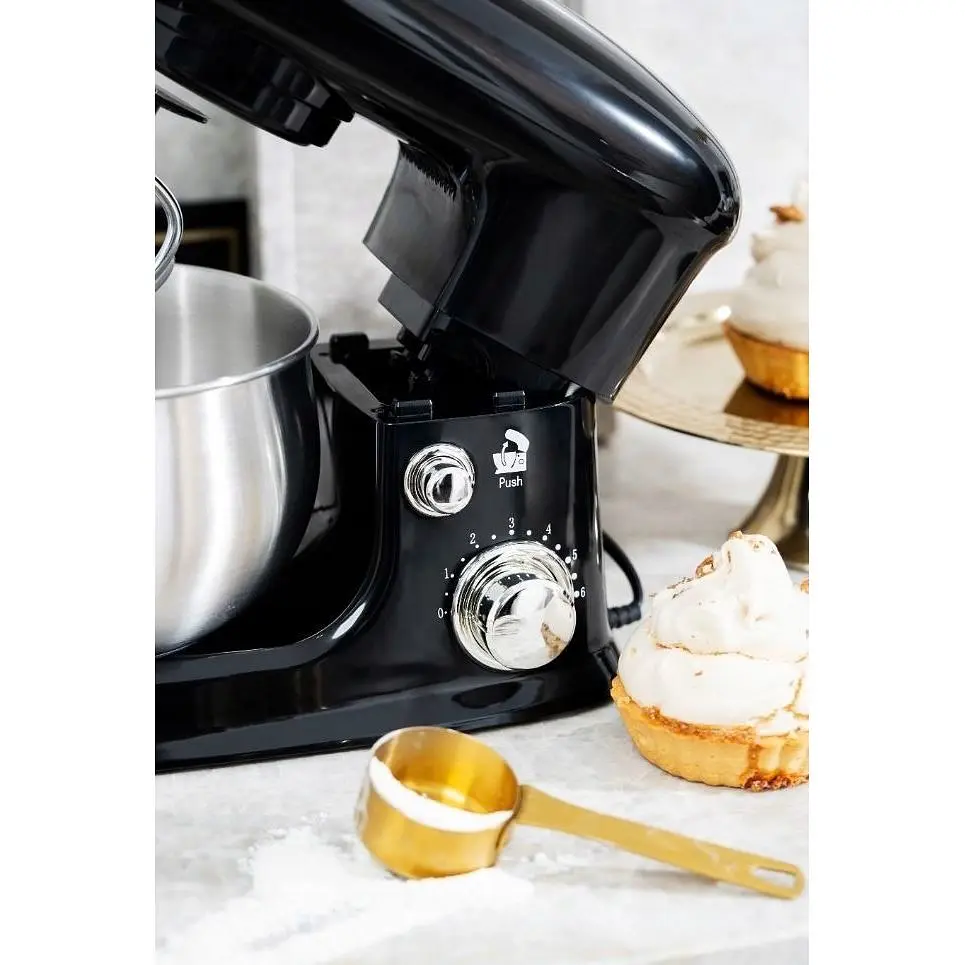 Тістоміс планетарний міксер Adler AD 4226 1200 Вт 3 л чаша з нержавіючої сталі на 6 швидкостей чорний - фото 10