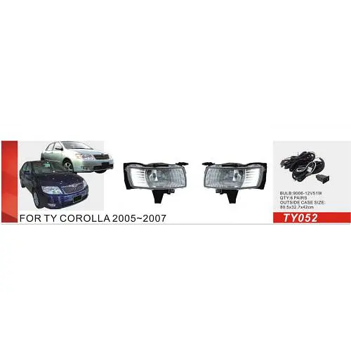Фари дод. модель Toyota Corolla 2004-07/TY-052/9006-12V55W/ел.проводка