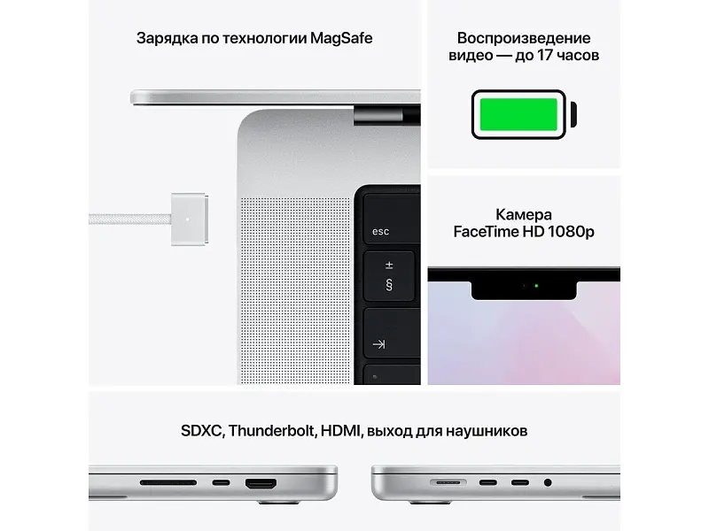 Ноутбук Apple MacBook Pro 14” Silver 2021 (MKGT3) - фото 6