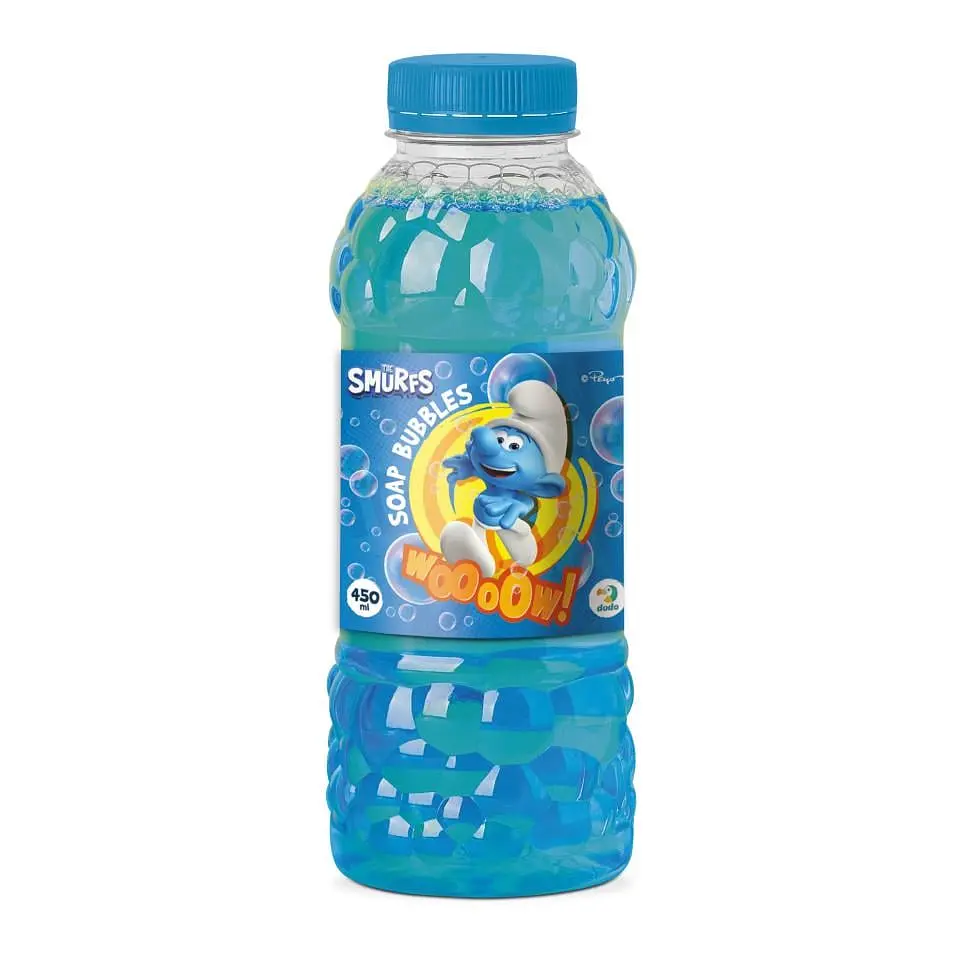 Мильні бульбашки "Mega Bubbles з тарілкою The Smurfs" об'єм 450 мл, синій (MB-350-B-48) - фото 2